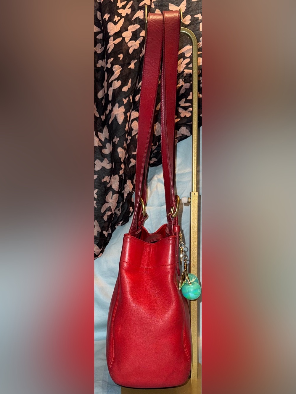 Coach Vintage Waverly Soho Buckle Bag with Cherry Charm - Picture 6 of 12